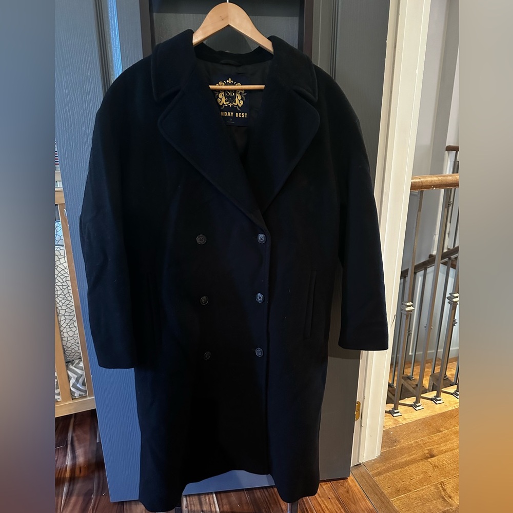 Sunday Best Black Double-Breasted Coat